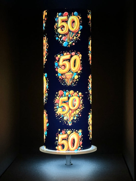 Big 5-0 with a Festive Illuminated Centerpiece!