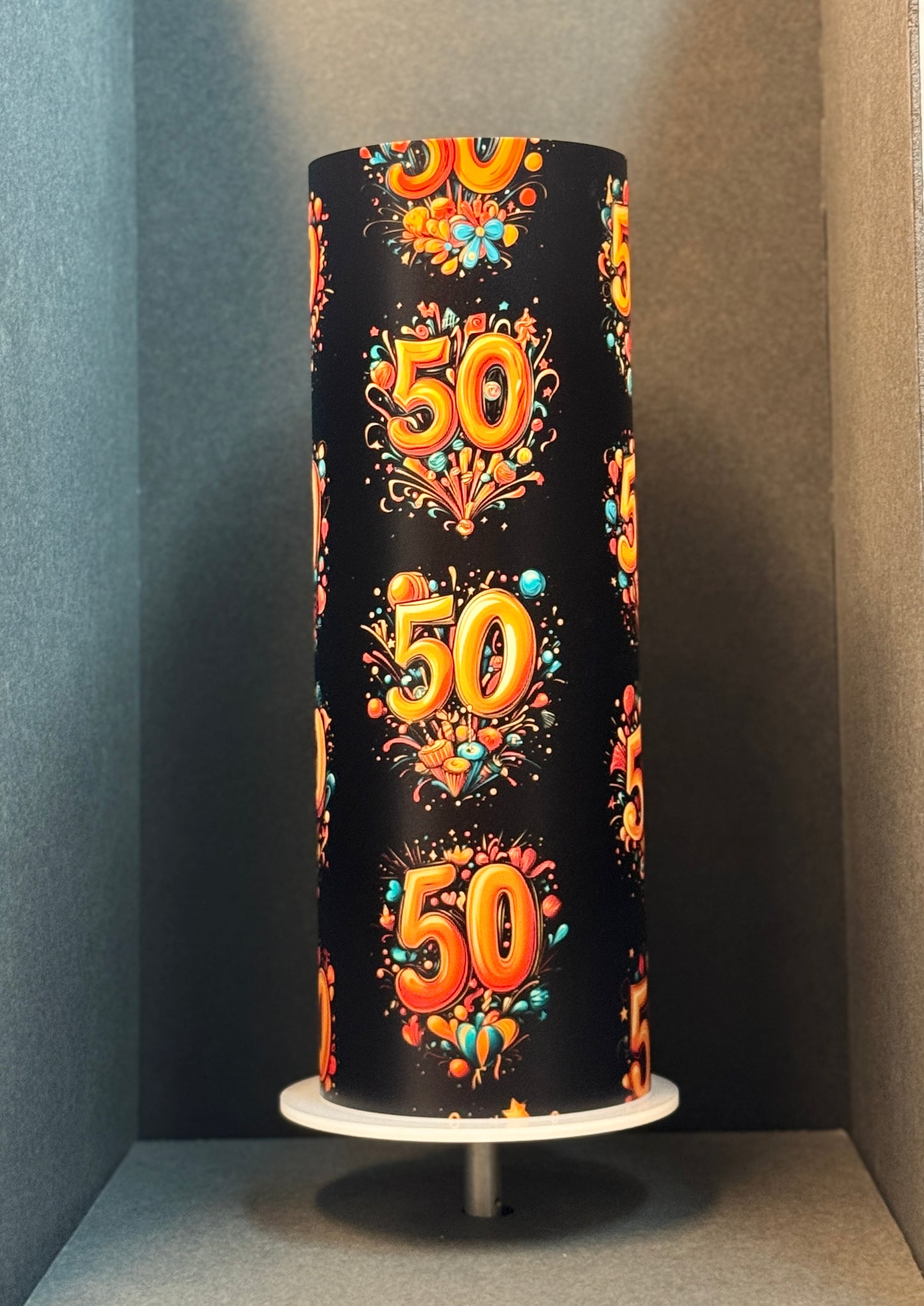 Big 5-0 with a Festive Illuminated Centerpiece!