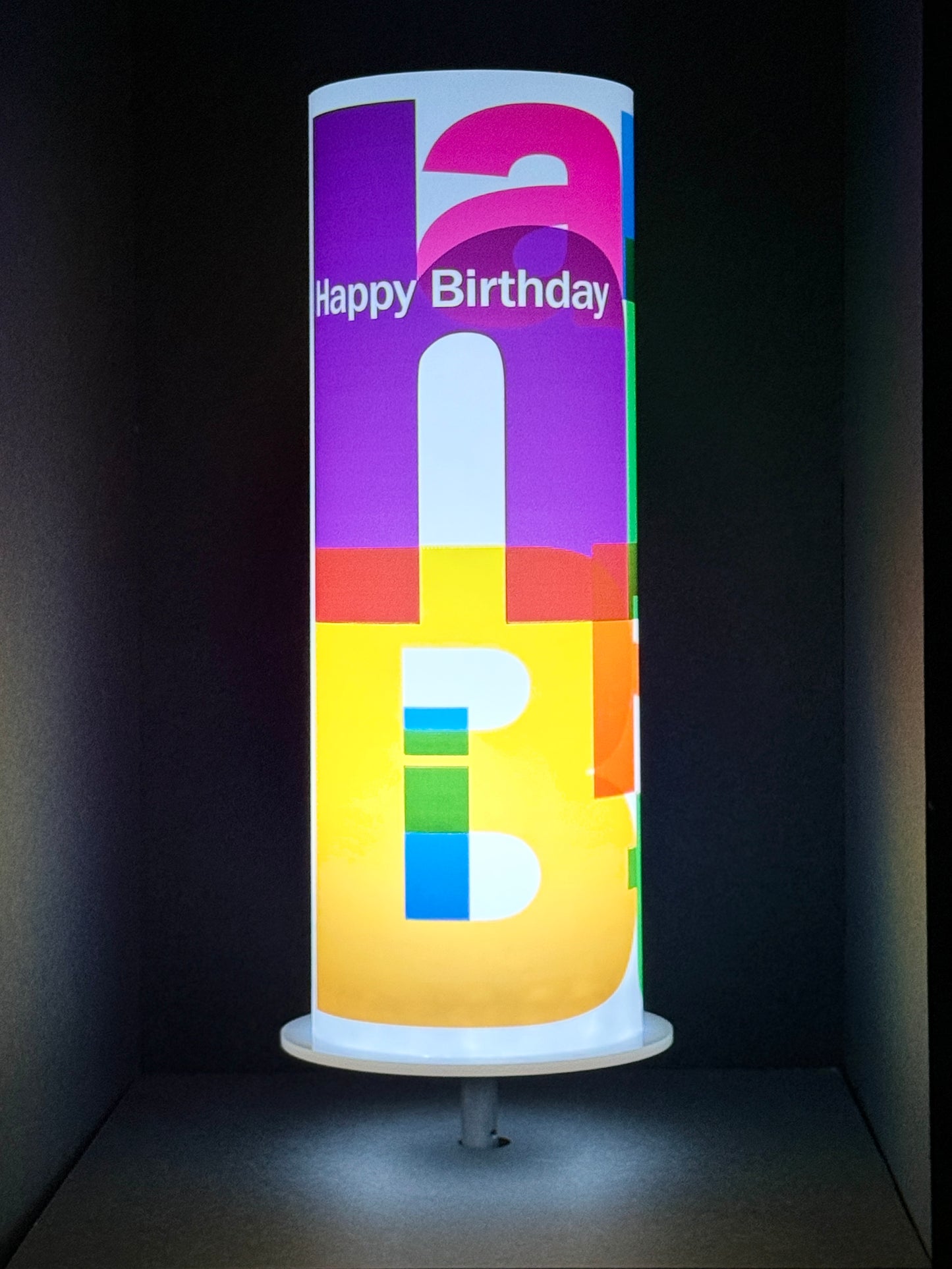 Vibrant "Happy Birthday" Illuminated Centerpiece!