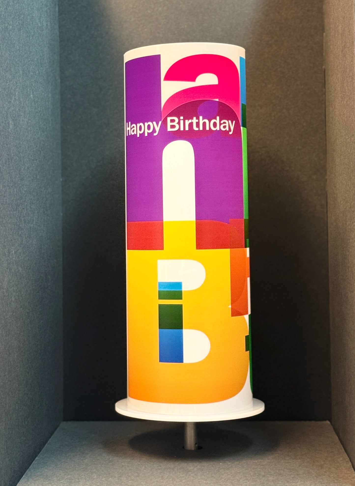 Vibrant "Happy Birthday" Illuminated Centerpiece!